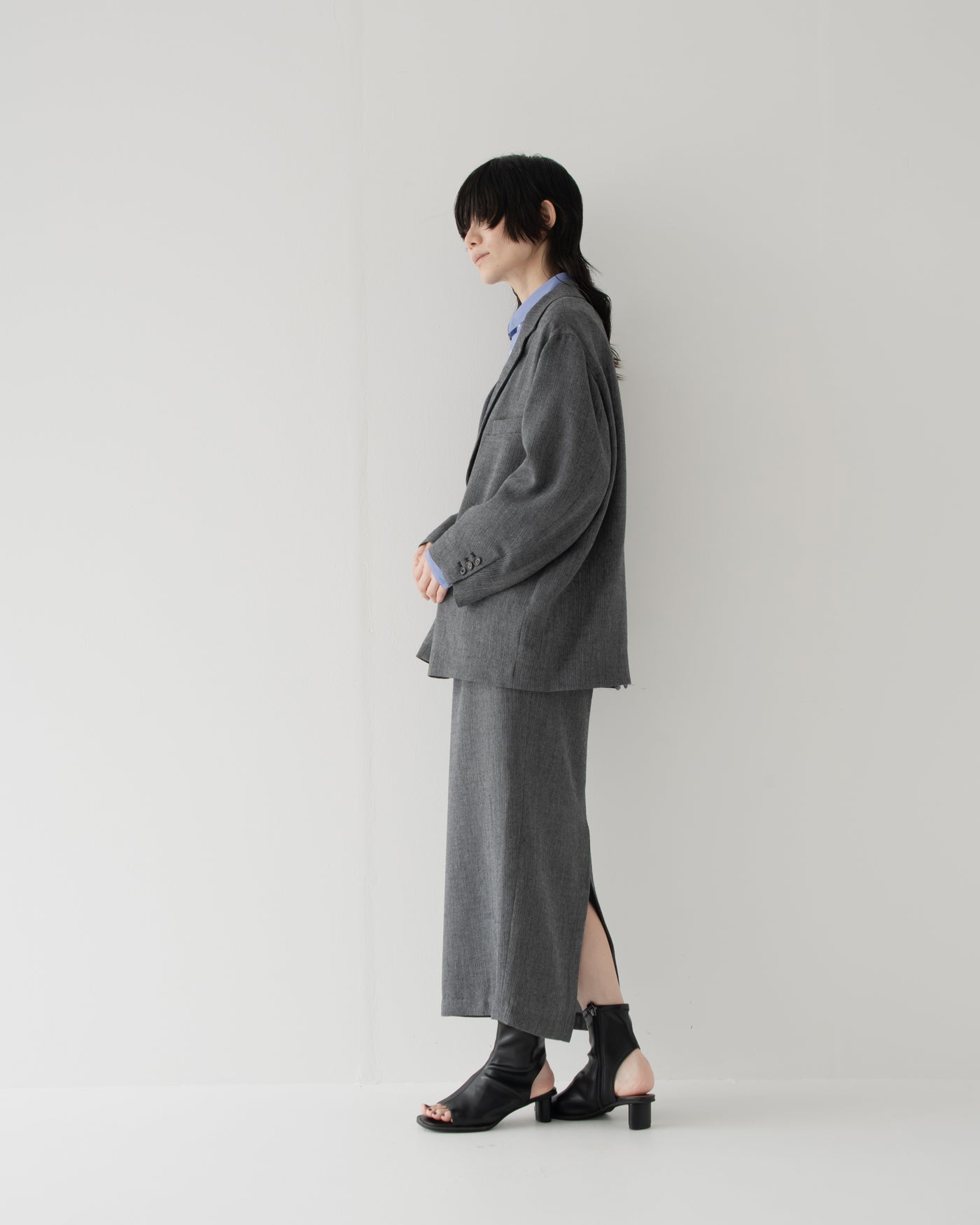 【予約商品】summer wool tuck pencil skirt
