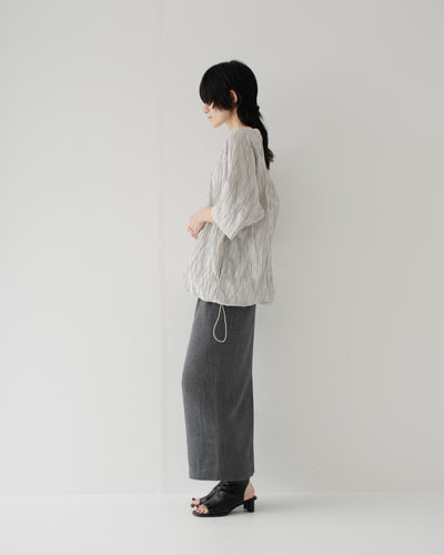 【予約商品】tucked dobby poncho shirt