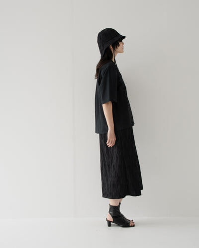 【予約商品】tucked dobby french-sleeve dress