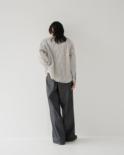 【予約商品】tucked dobby long-sleeve shirt