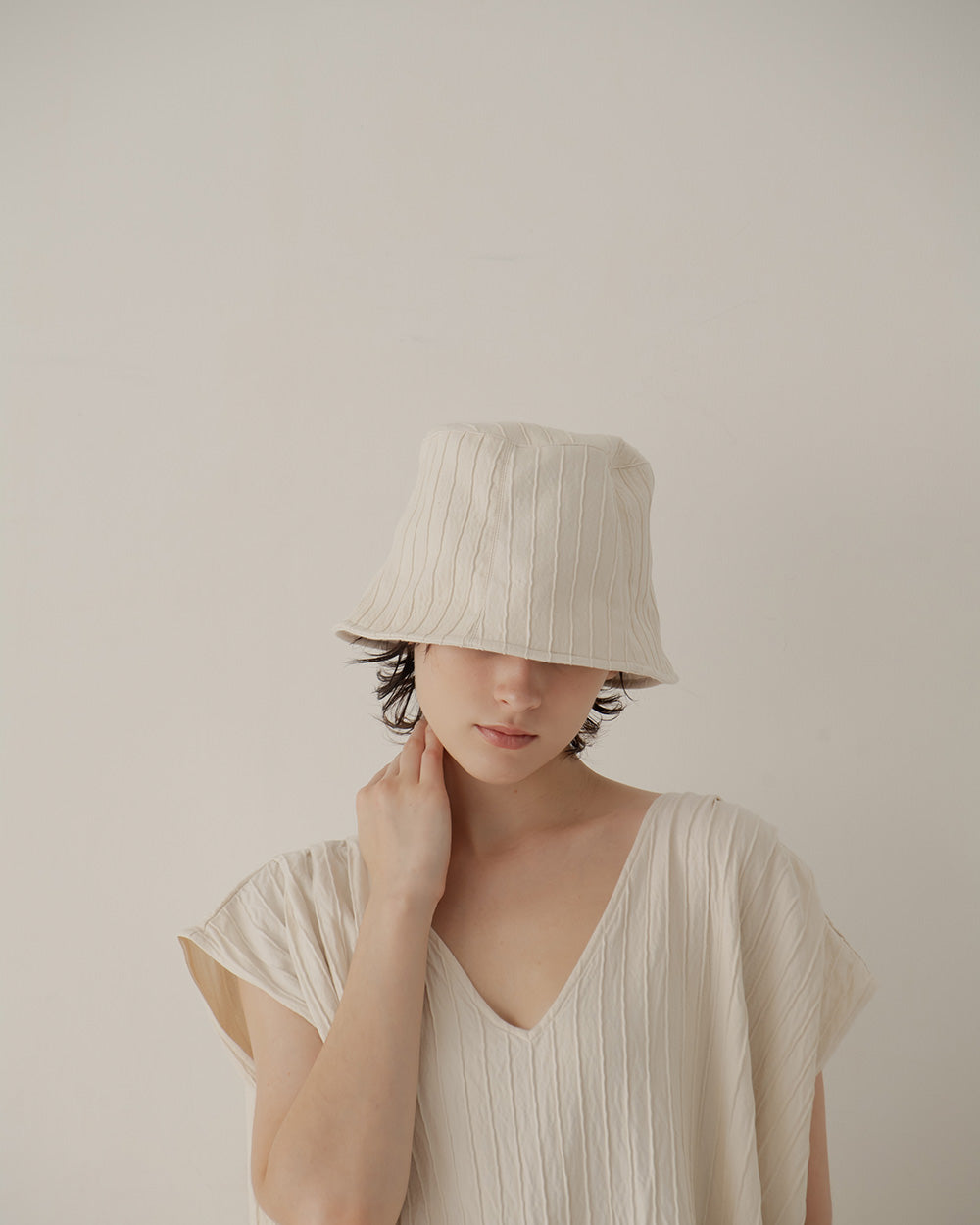 silk cotton cloche hat