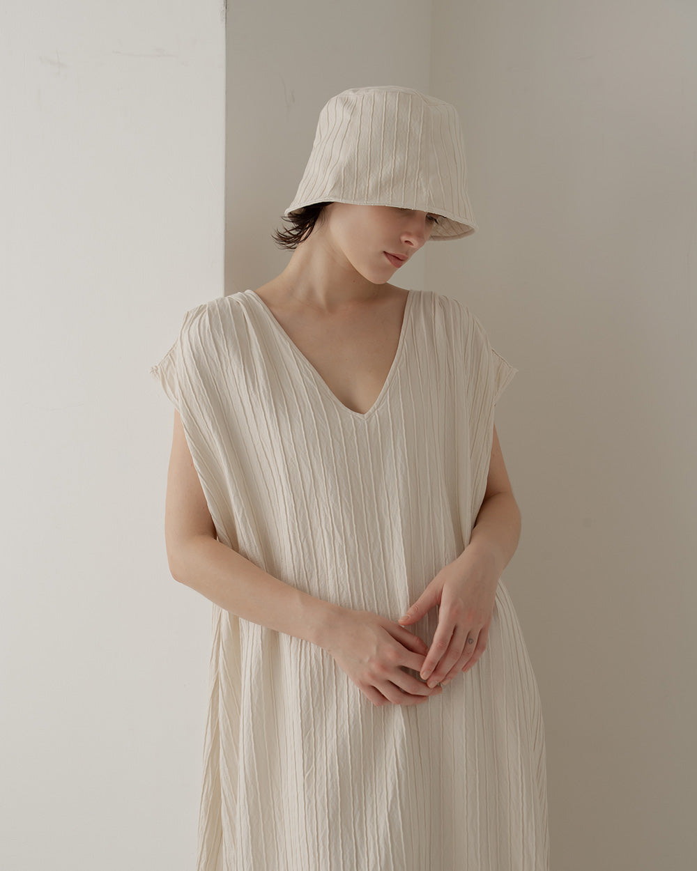 silk cotton sleeve-less dress – RYU