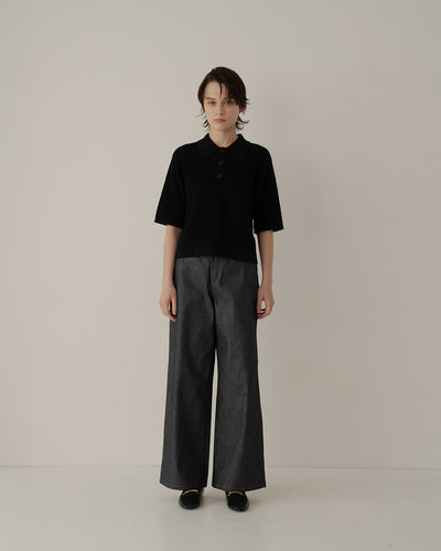 half-sleeve knit polo