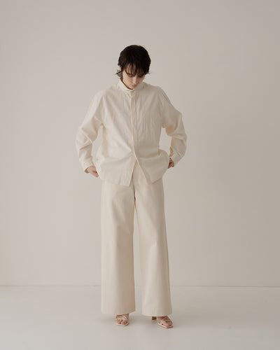 organic twill wide pants