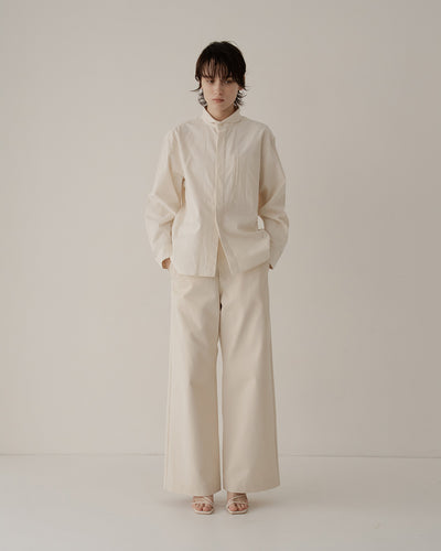 organic twill wide pants