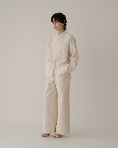 organic twill wide pants