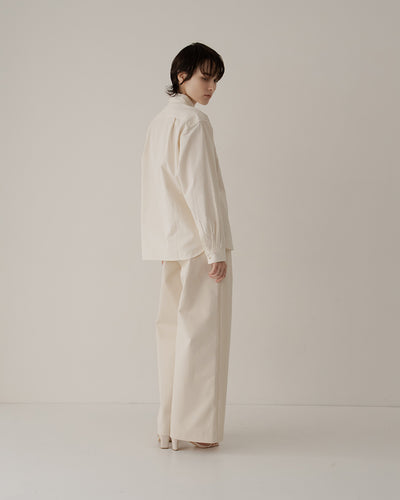 organic twill wide pants