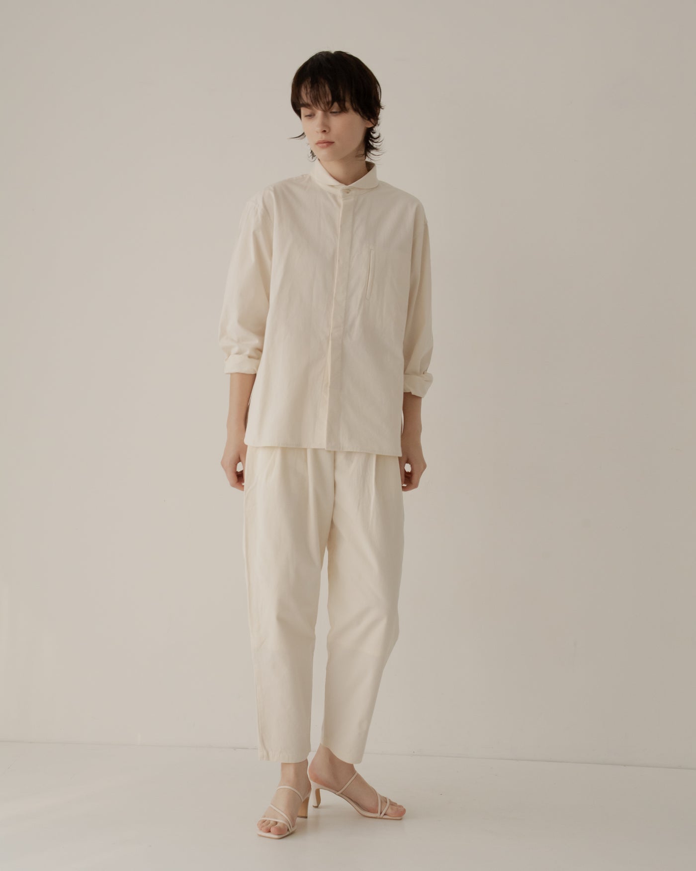 two-tuck wide pants