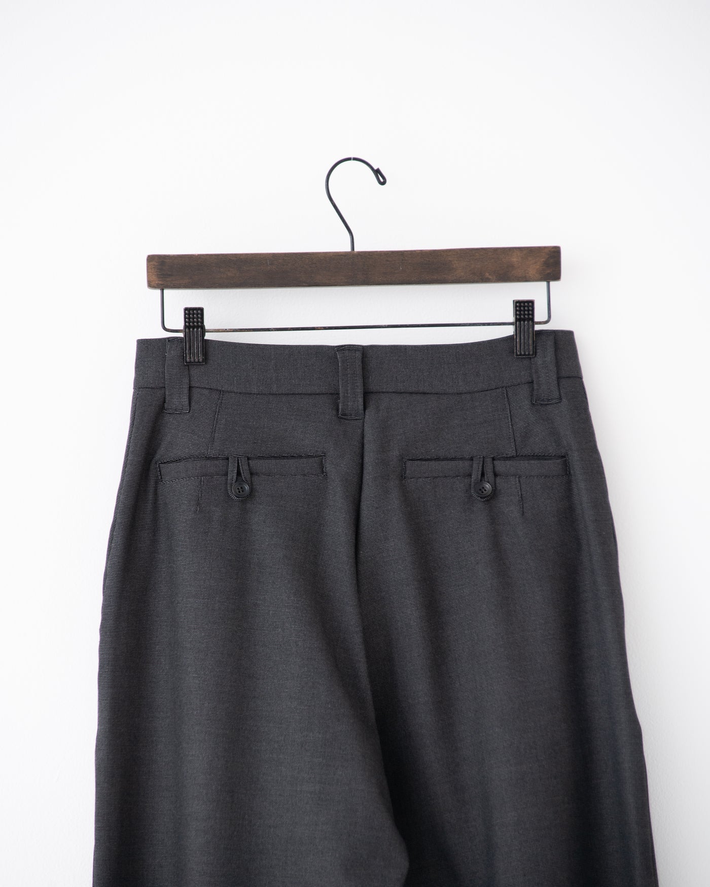 gabardine wide full-length slacks
