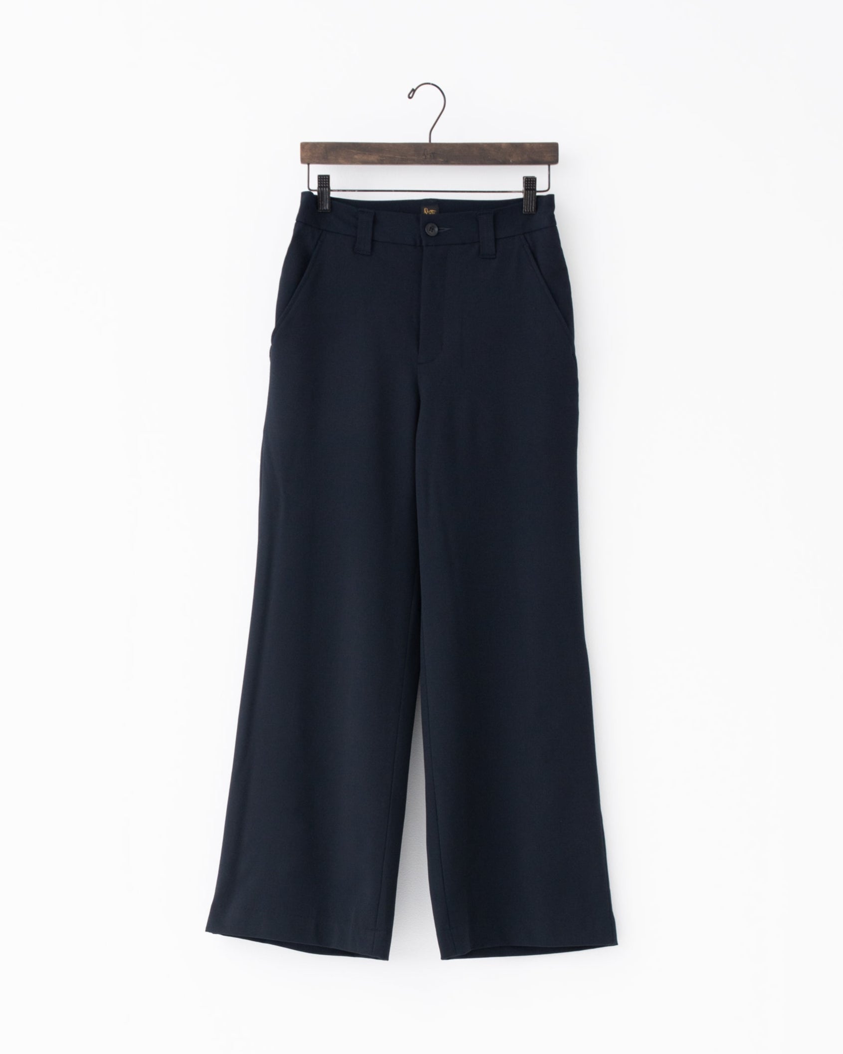gabardine wide full-length slacks midnight