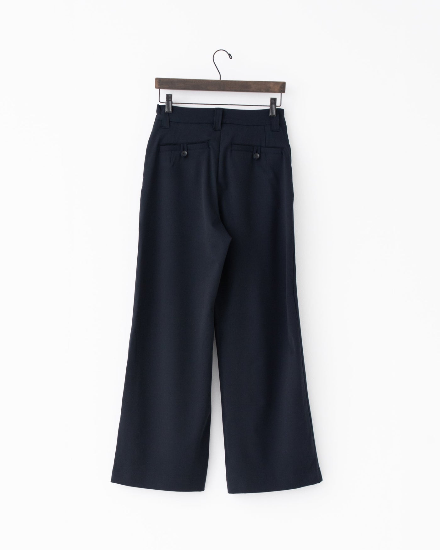 gabardine wide full-length slacks
