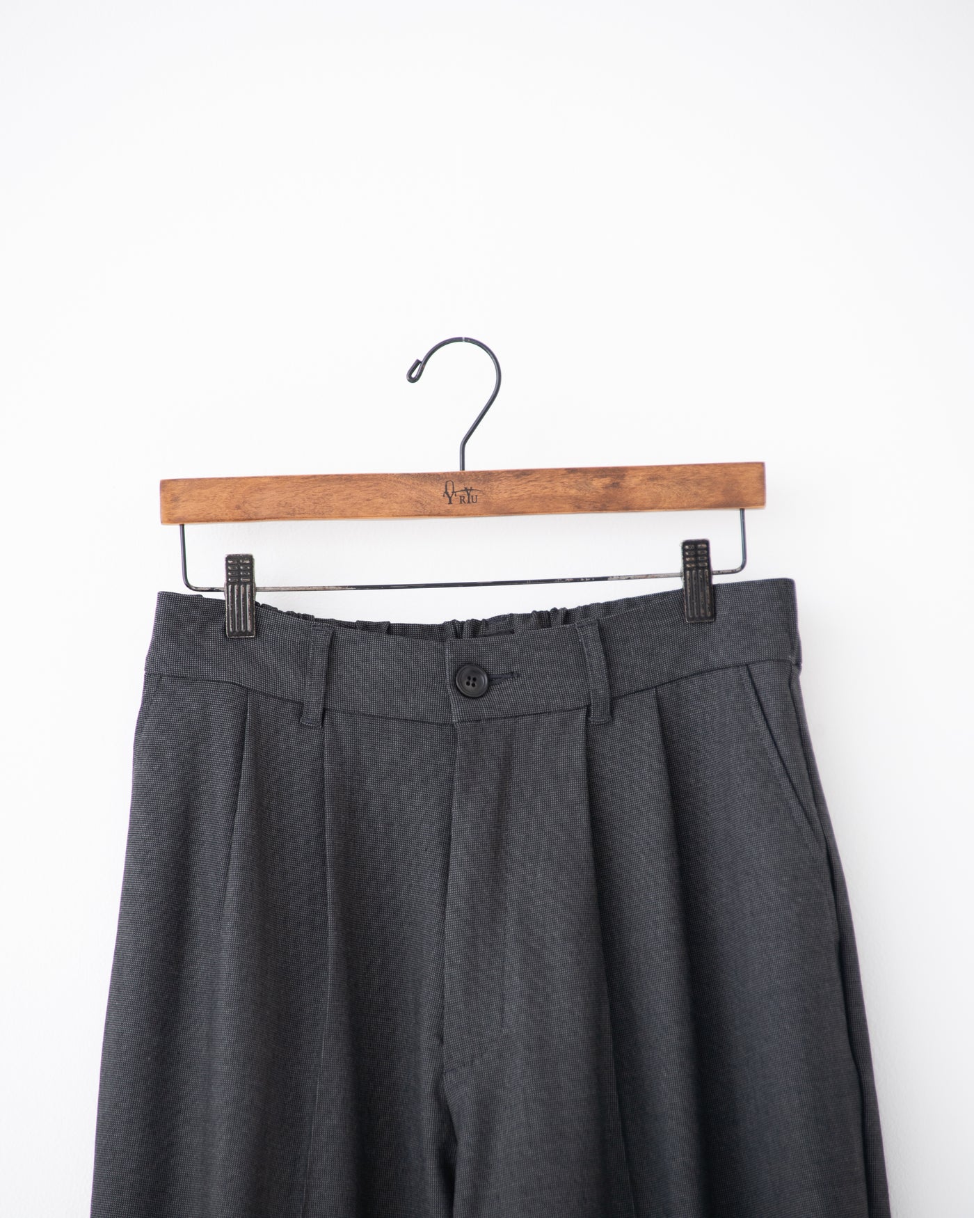 gabardine two-tuck slacks
