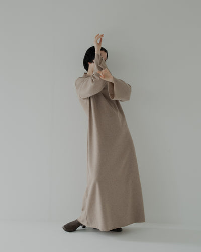 soft wool bottle neck dress