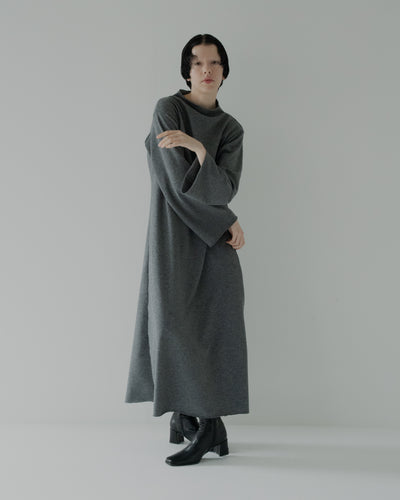 soft wool bottle neck dress