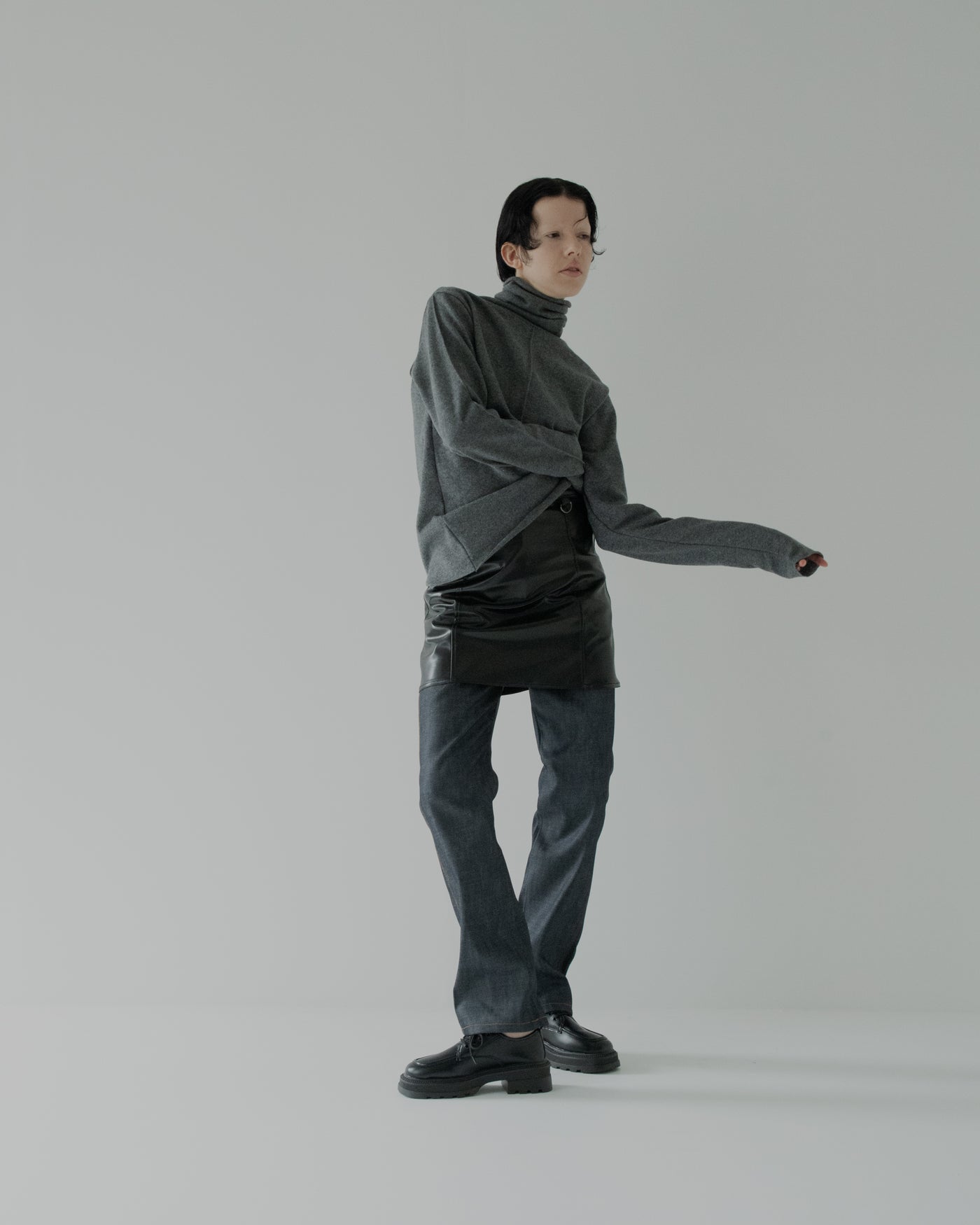 soft wool t-neck knit