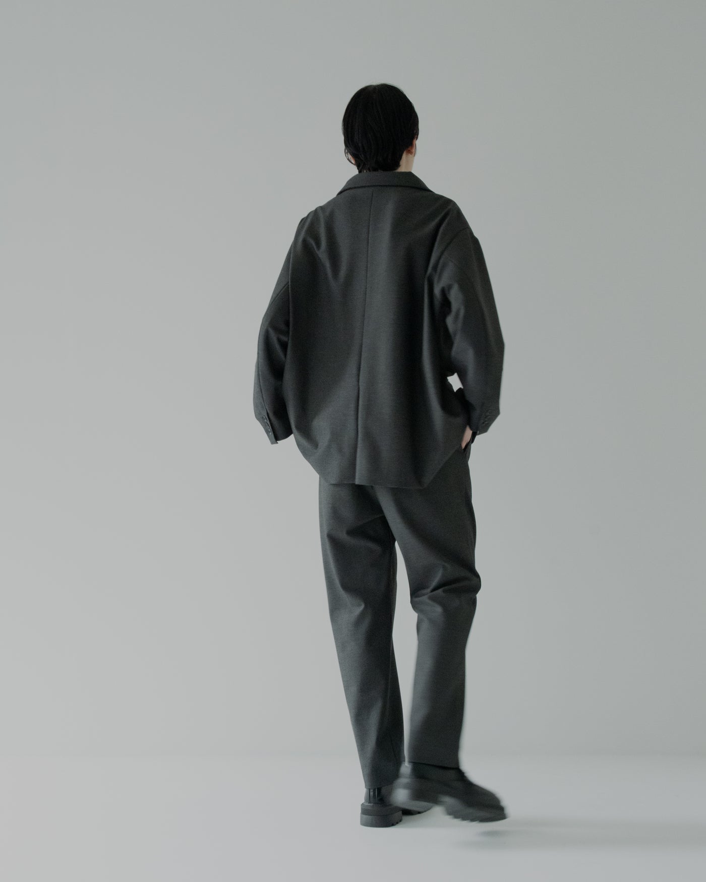 gabardine tapered slacks