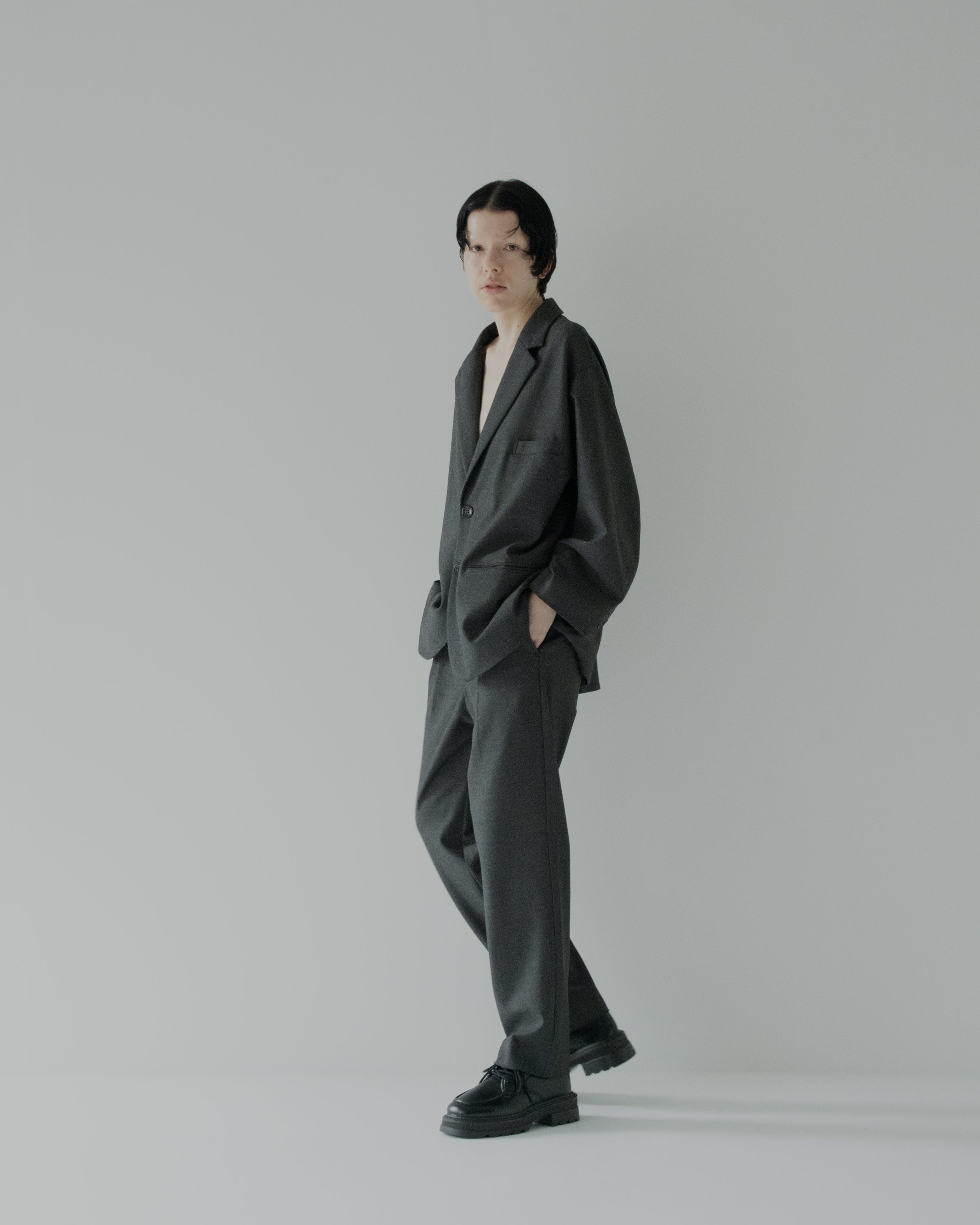 gabardine tapered slacks dark plaid