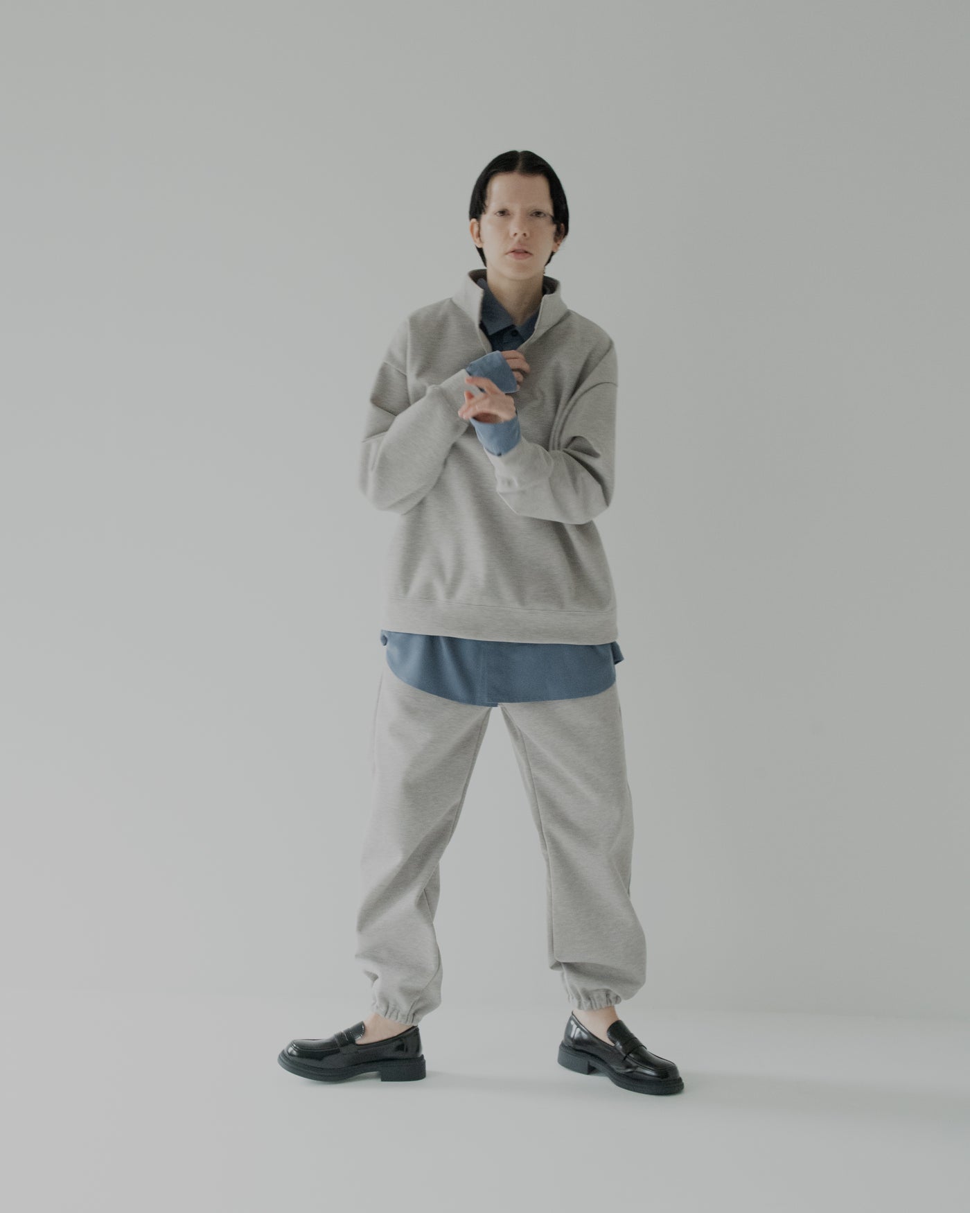 knit melton jogger pants