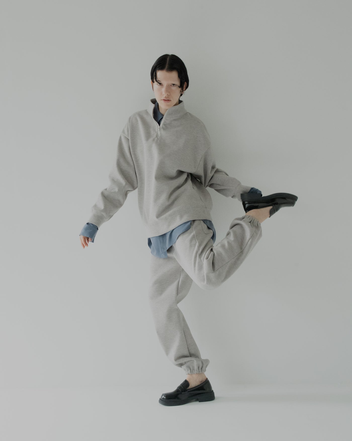 knit melton skipper sweater