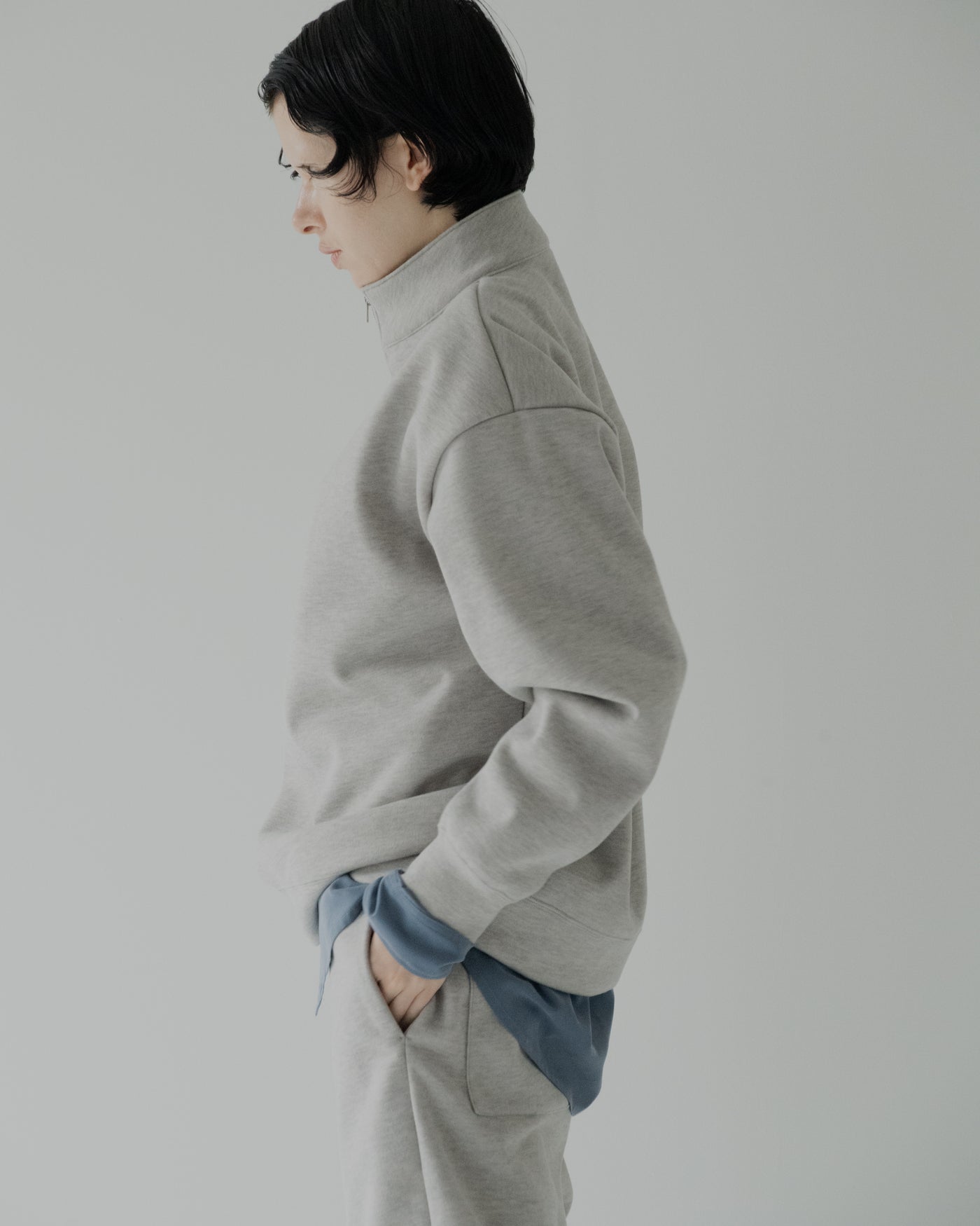 knit melton skipper sweater