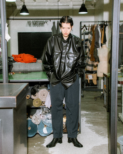 gabardine two-tuck slacks