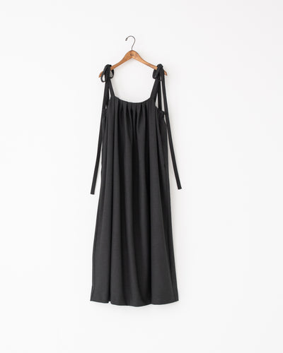 gabardine shoulder tuck dress