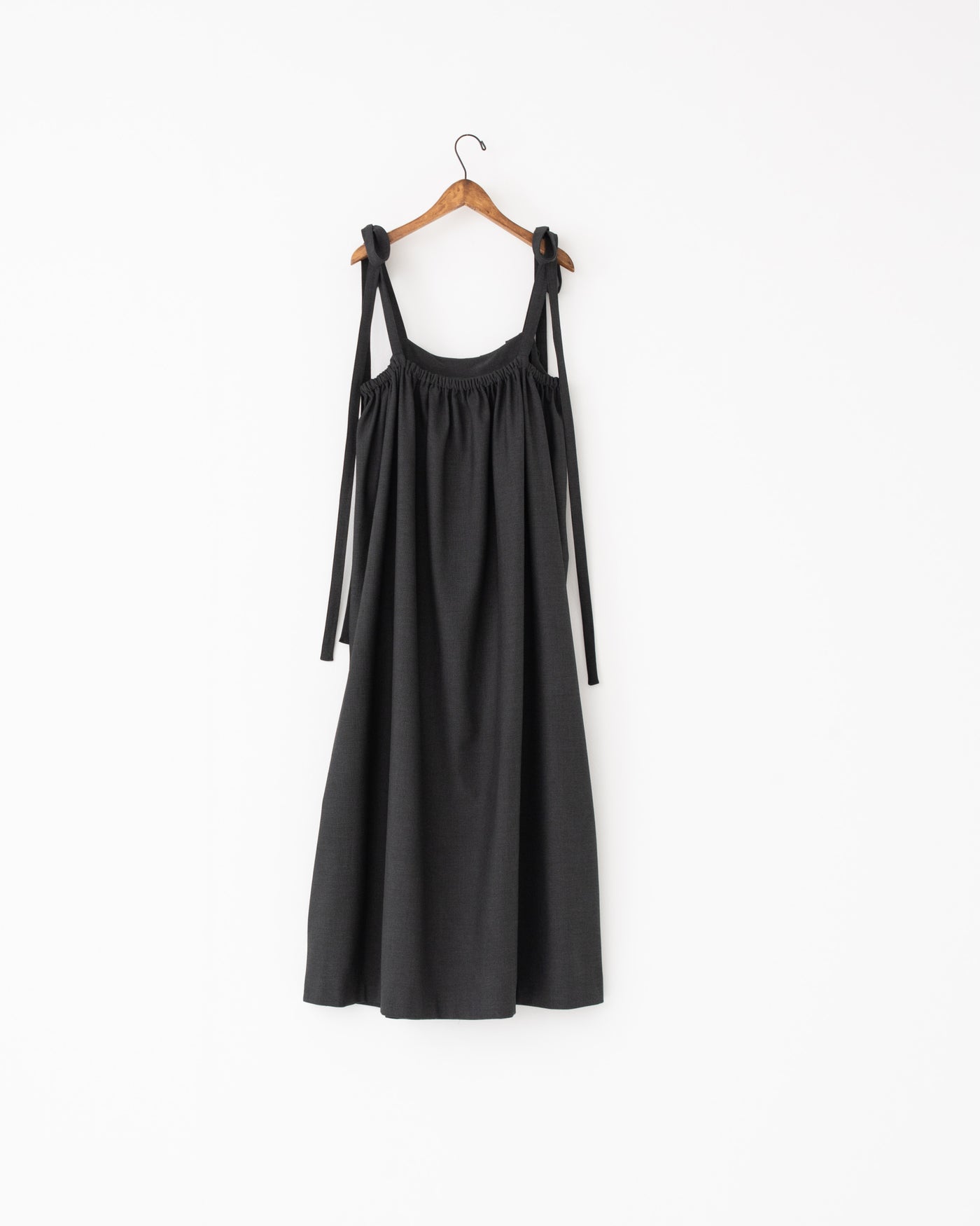gabardine shoulder tuck dress