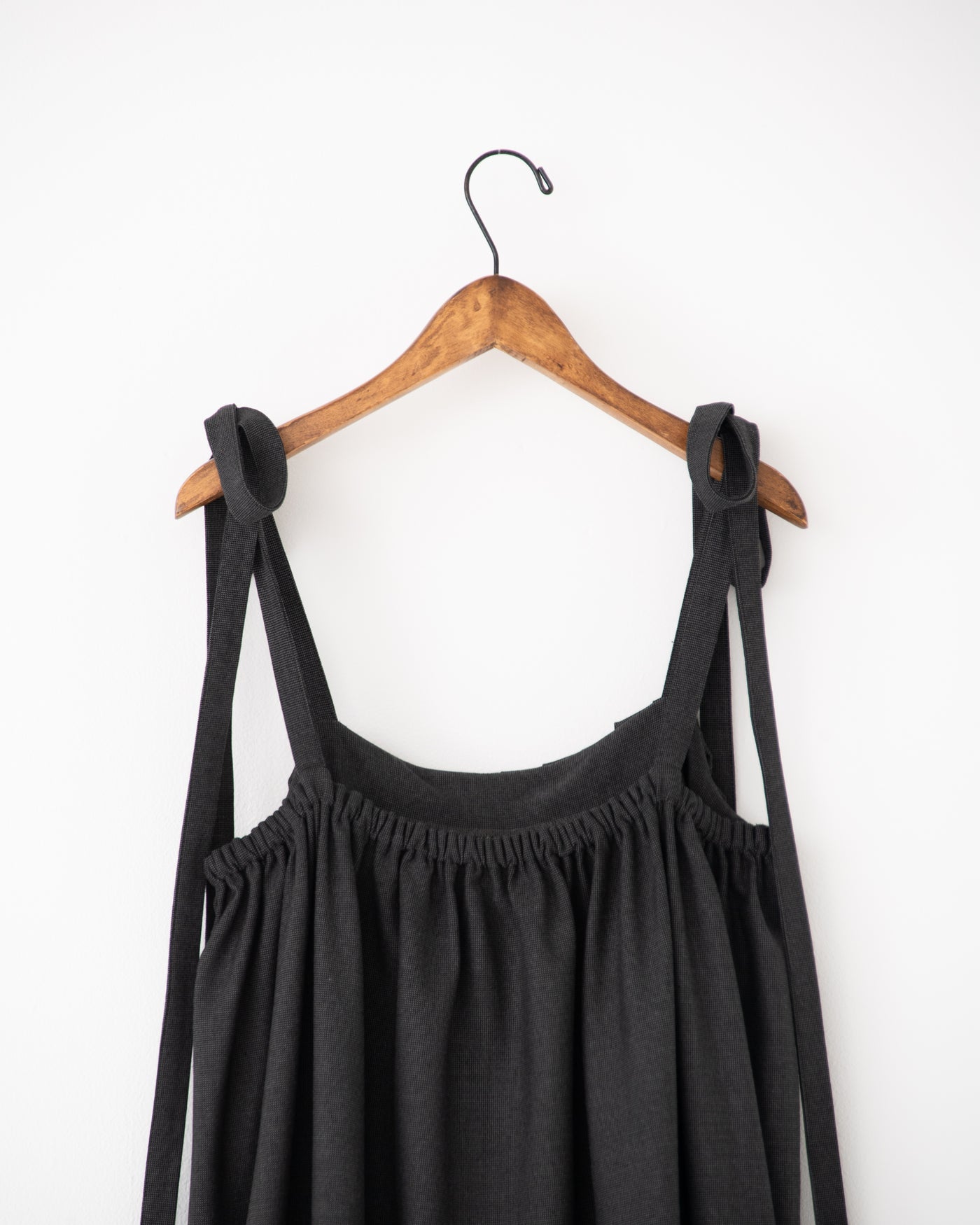 gabardine shoulder tuck dress