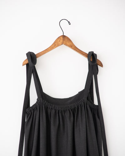 gabardine shoulder tuck dress