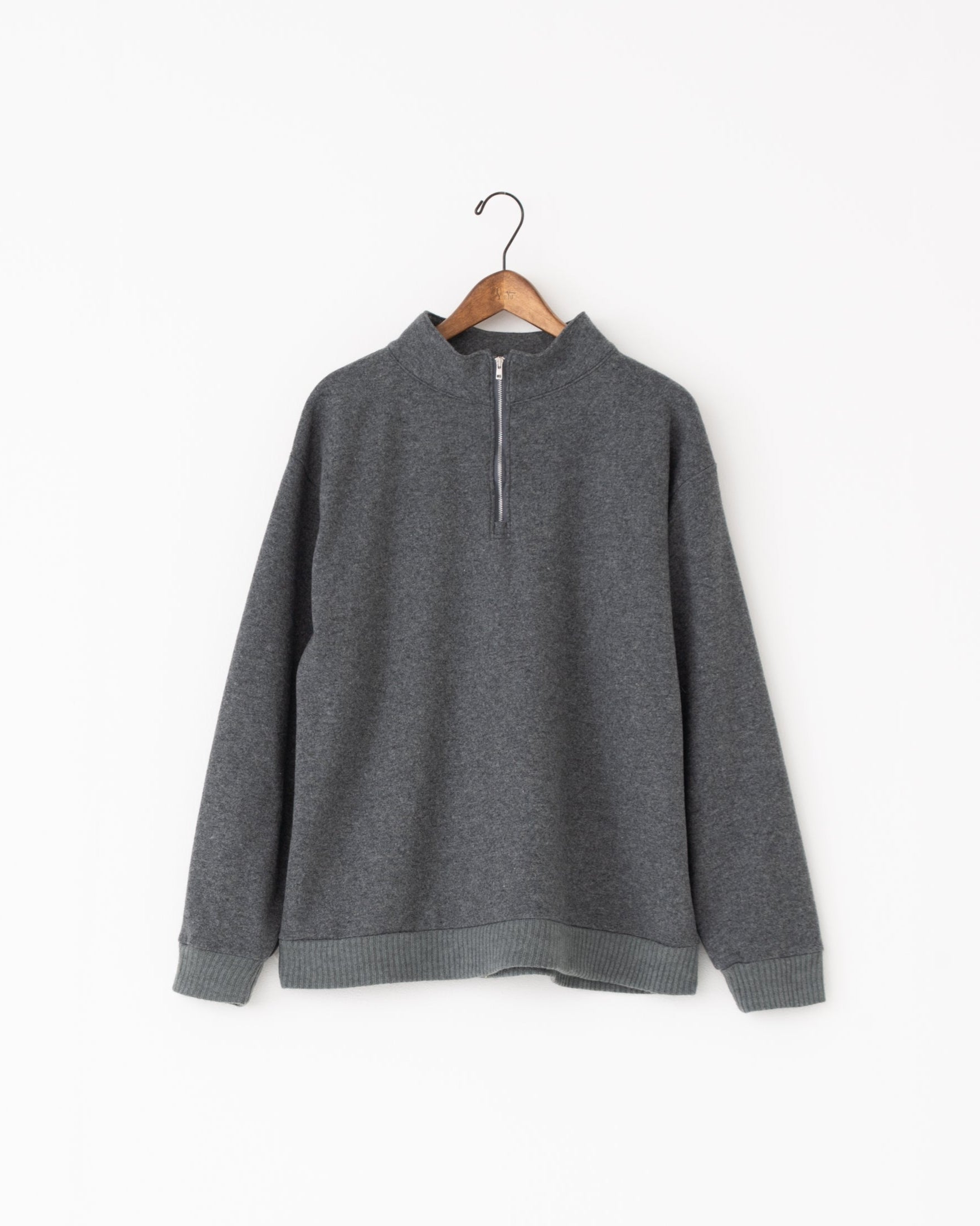 soft wool skipper sweater charcoal