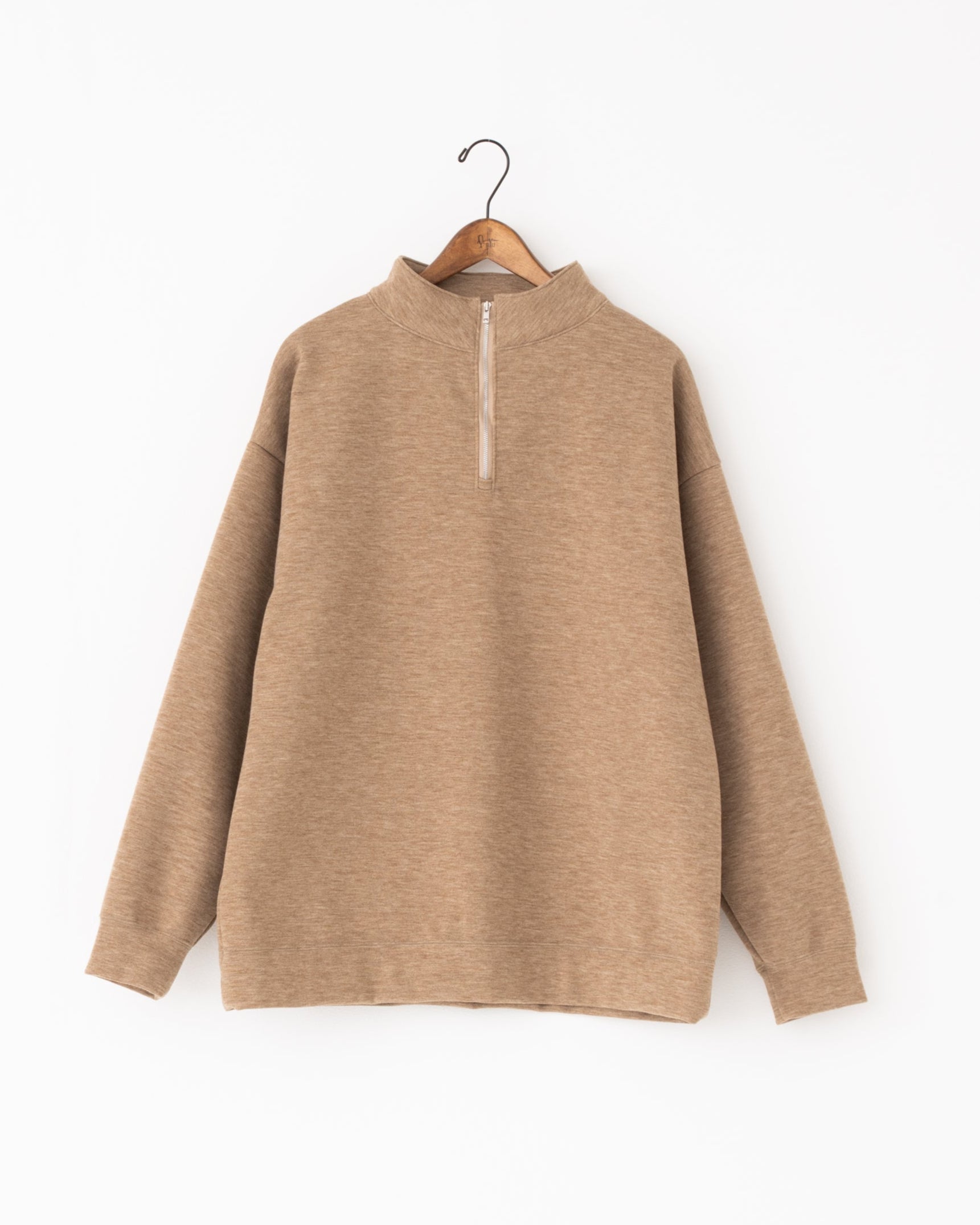 knit melton skipper sweater beige