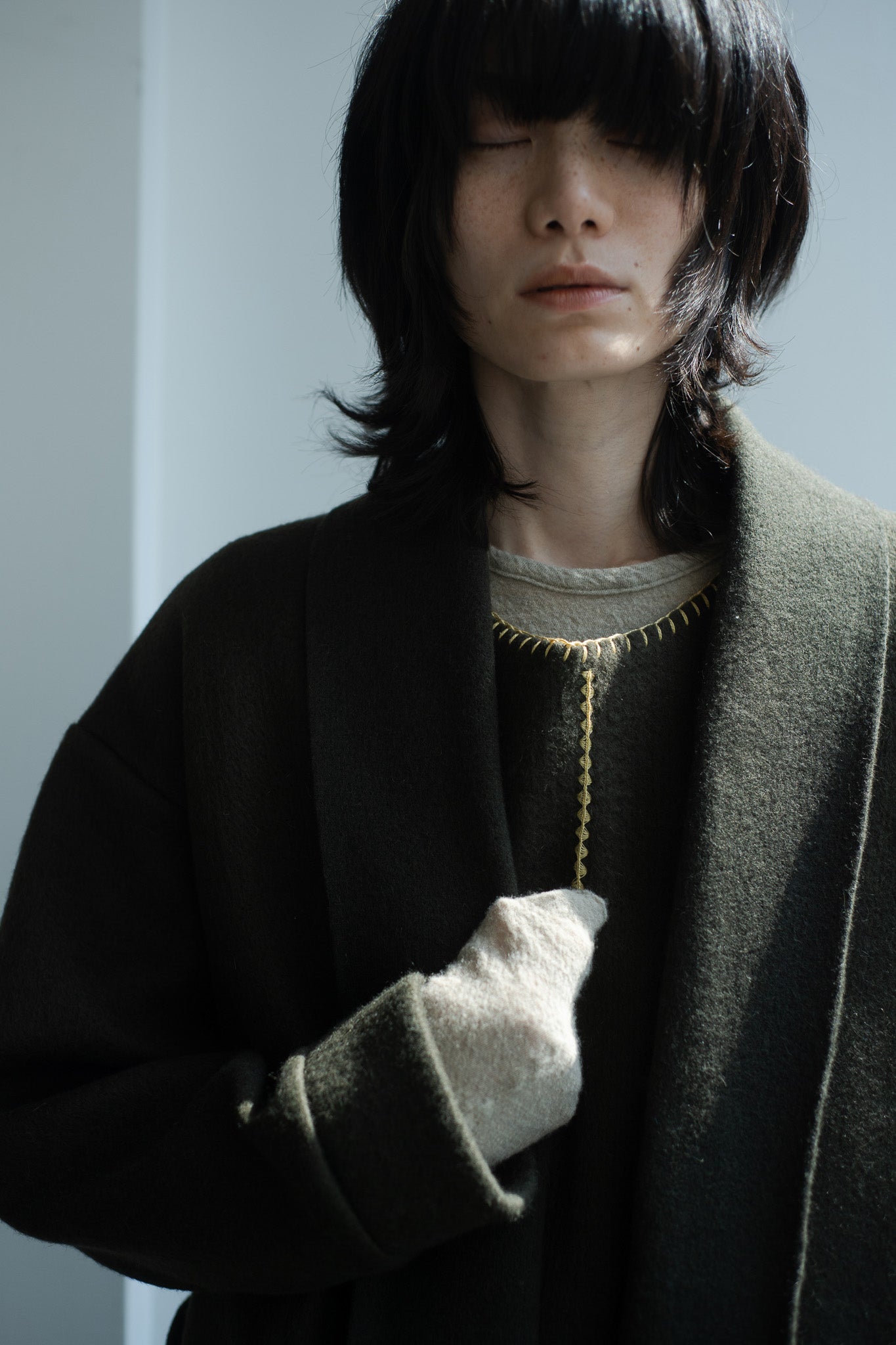 needle work gown coat
