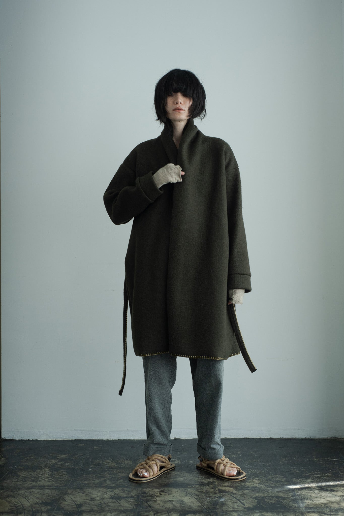 needle work gown coat