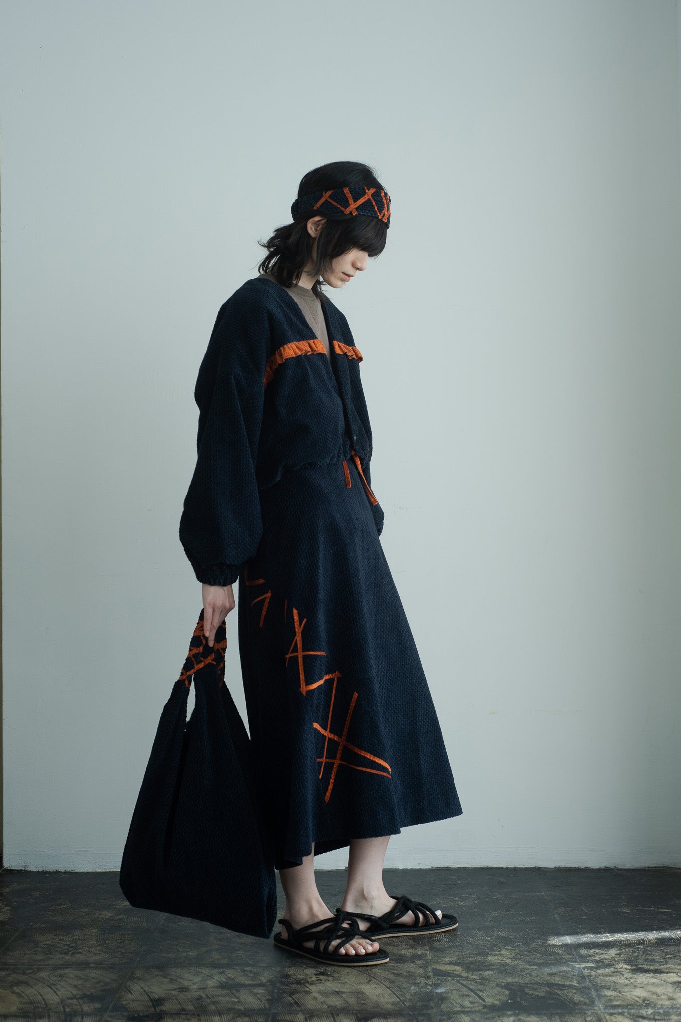 handwork flared skirt