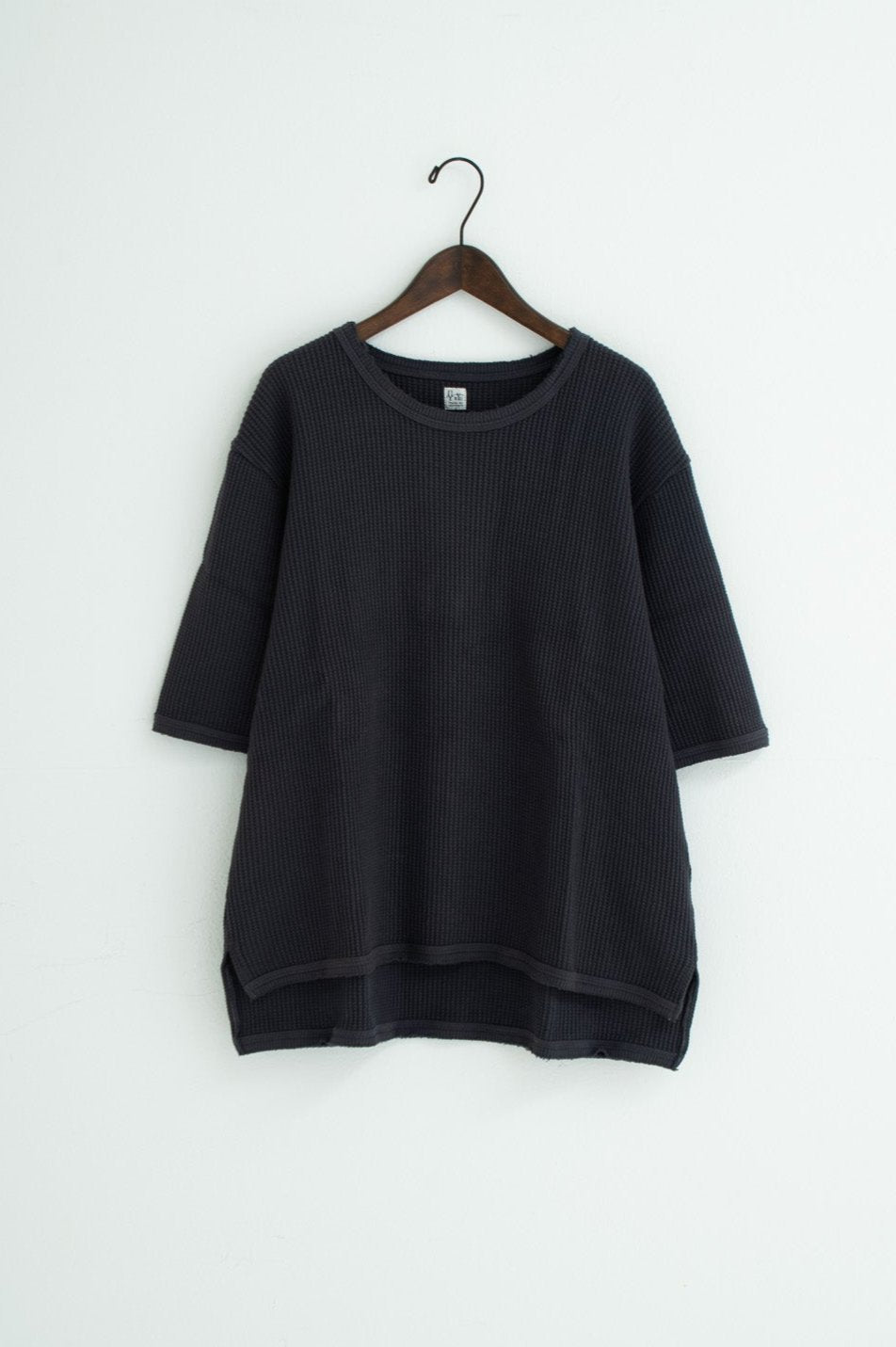 strong waffle half-sleeve shirt charcoal