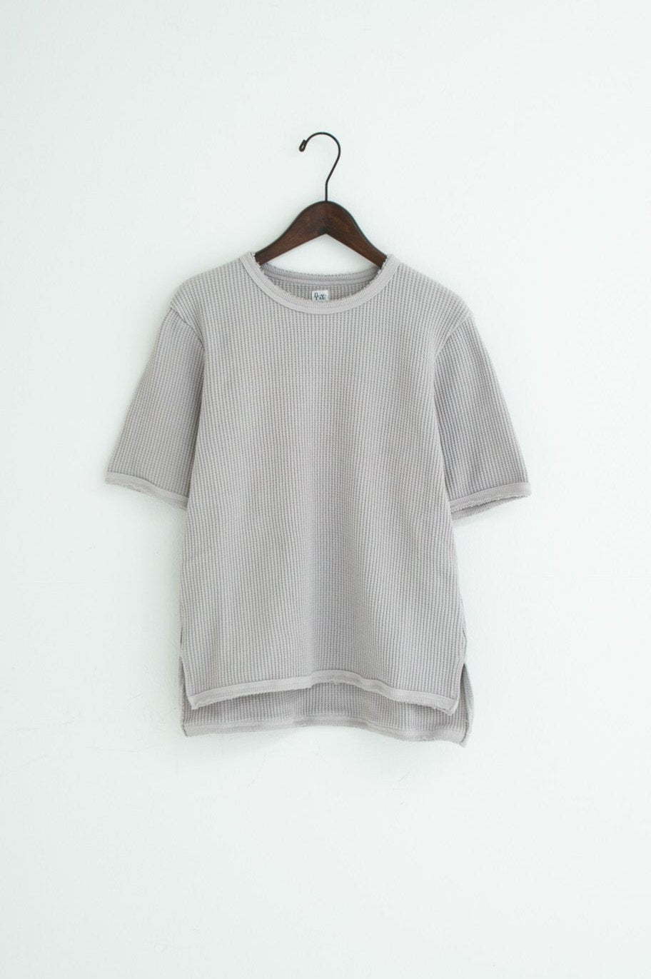 strong waffle half-sleeve shirt ice gray