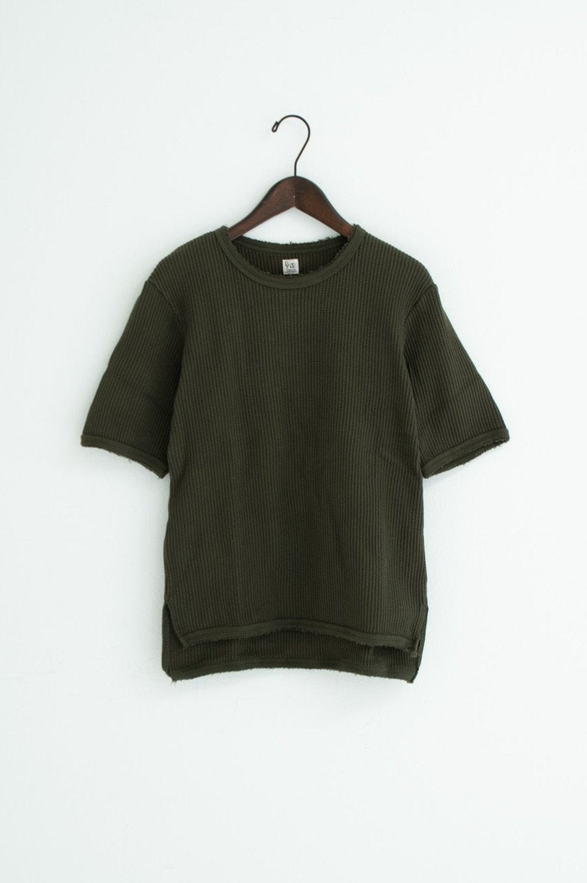 strong waffle half-sleeve shirt khaki