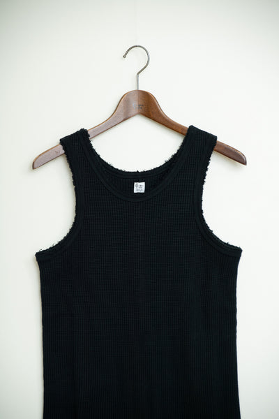 strong waffle sleeveless dress