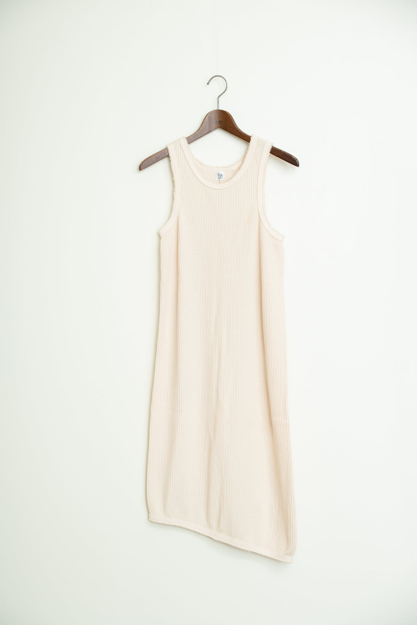 strong waffle sleeveless dress