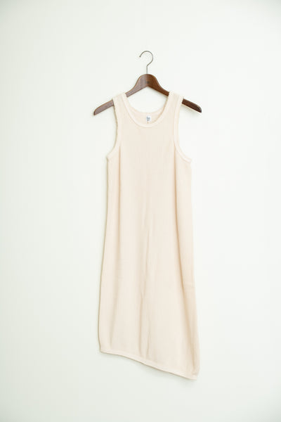 strong waffle sleeveless dress