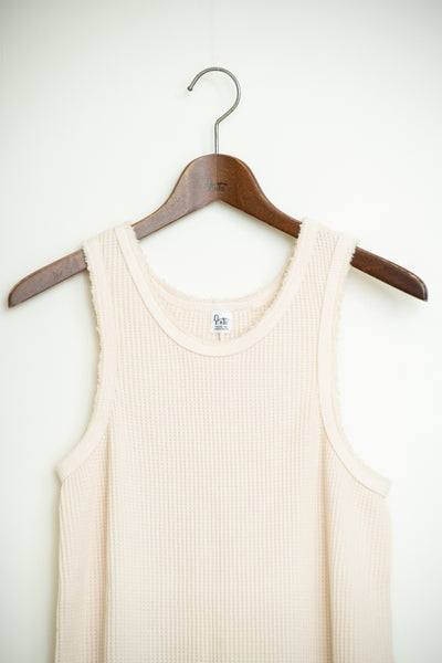 strong waffle sleeveless dress