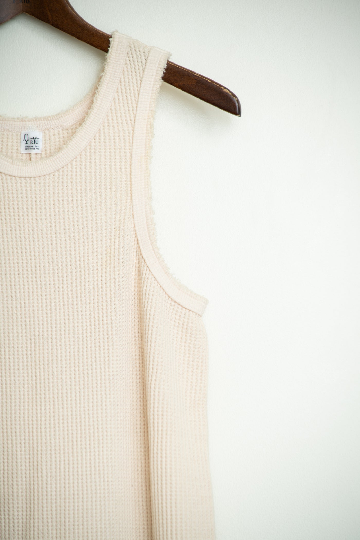 strong waffle sleeveless dress