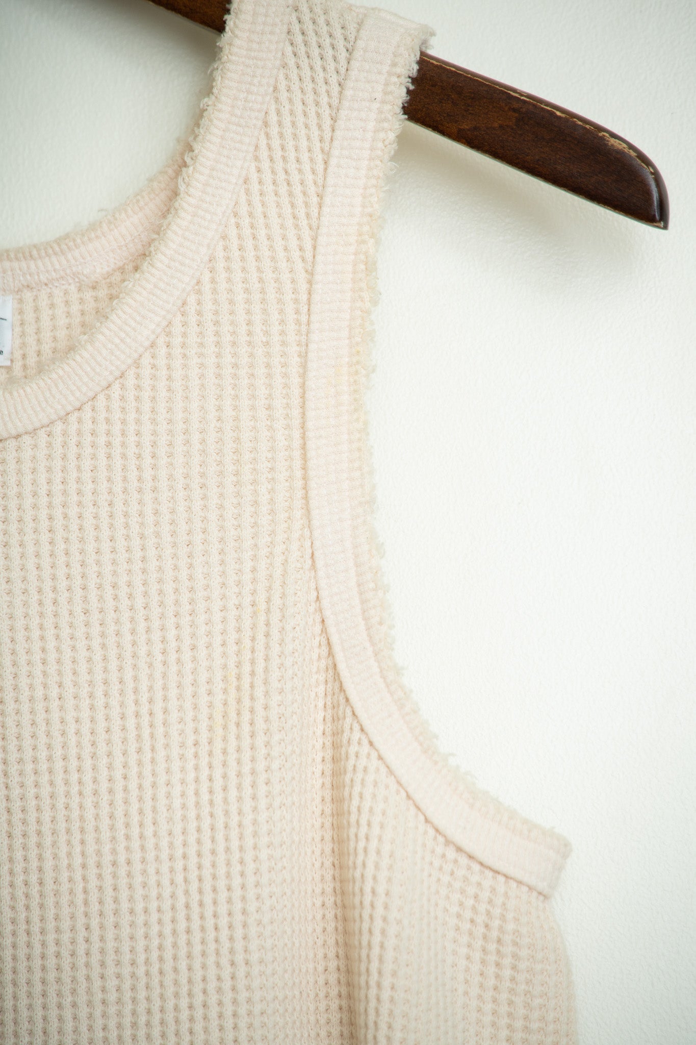 strong waffle sleeveless dress