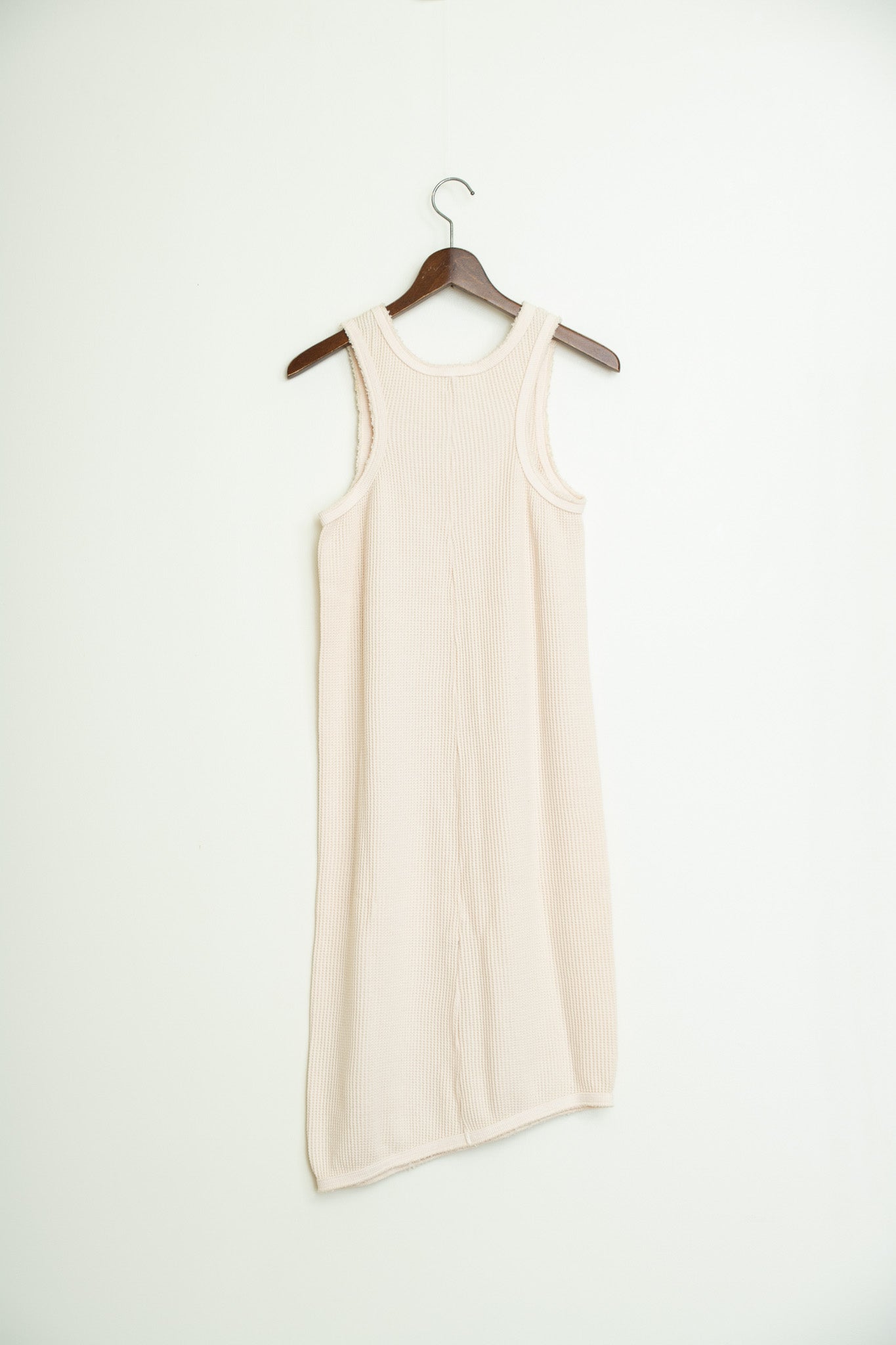 strong waffle sleeveless dress