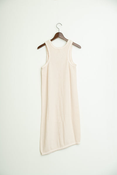 strong waffle sleeveless dress