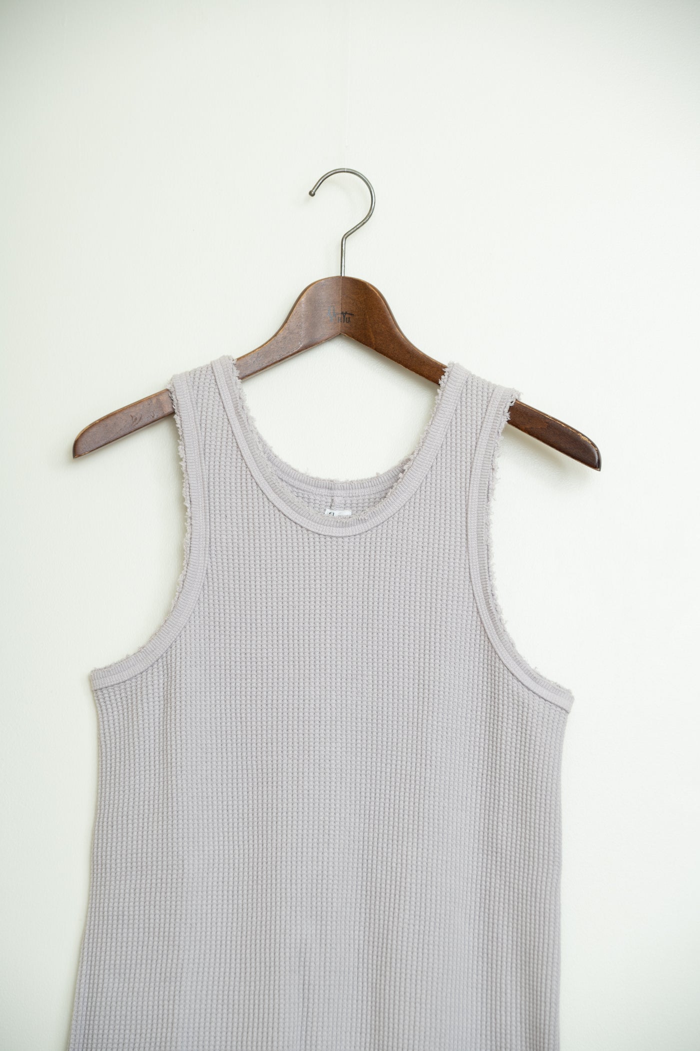 strong waffle sleeveless dress