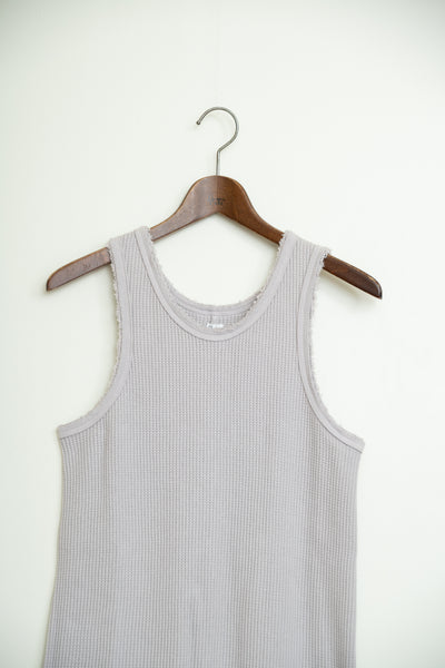 strong waffle sleeveless dress