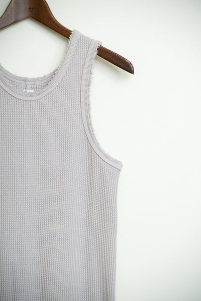 strong waffle sleeveless dress