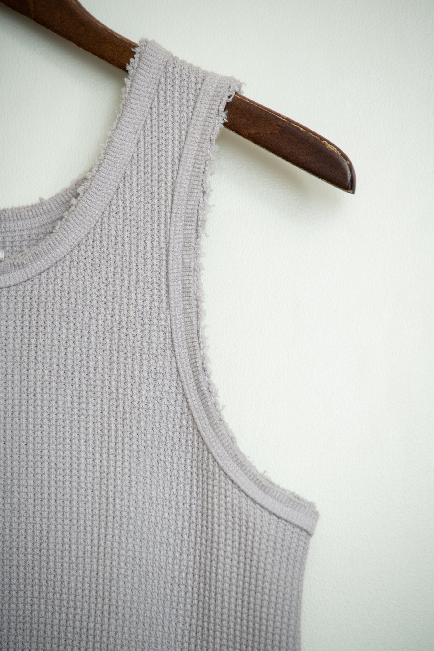 strong waffle sleeveless dress