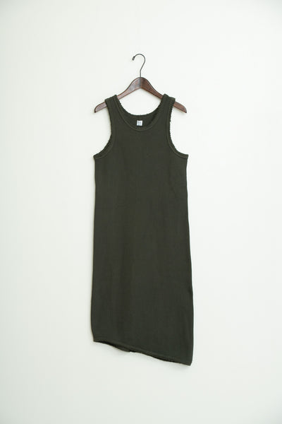 strong waffle sleeveless dress